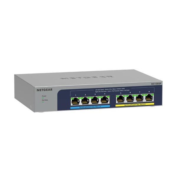 Netgear MS108UP 8-port Multi-Gigabit (2.5G) Ultra60 PoE++ Ethernet Unmanaged Switch