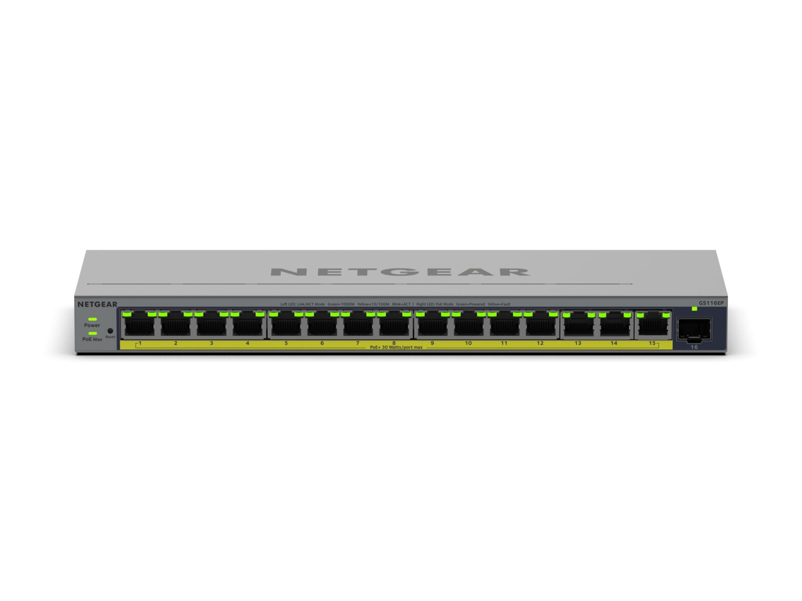 NETGEAR GS116EP 16-Port Gigabit Ethernet Easy Smart PoE+ Switch - Image 3