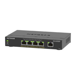 NETGEAR GS305EP 5-Port Gigabit Ethernet Plus PoE Switch (63W)