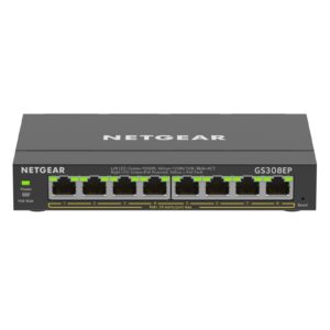 NETGEAR GS308EP 8-Port PoE+ Gigabit Ethernet Plus Switch (62W)