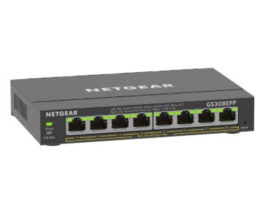 NETGEAR GS308EPP 8-Port PoE+ Gigabit Ethernet Plus Switch (123W)