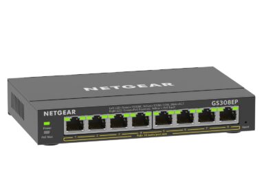 NETGEAR GS308EP 8-Port PoE+ Gigabit Ethernet Plus Switch (62W)